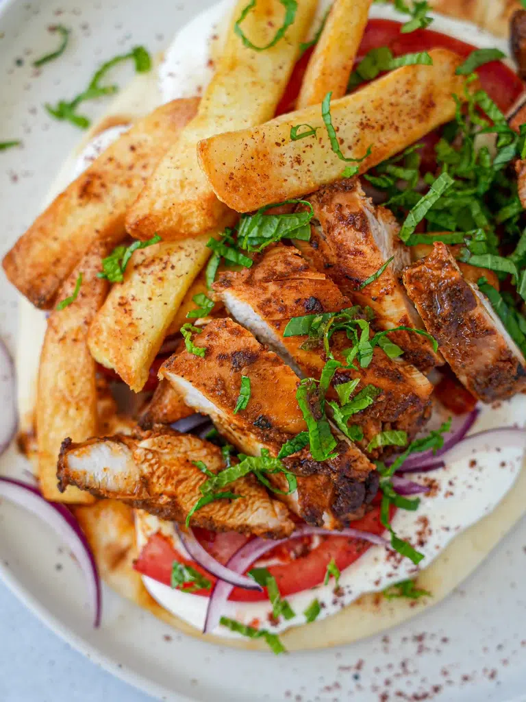 Chicken Shawarma with Garlic Yoghurt Sauce
