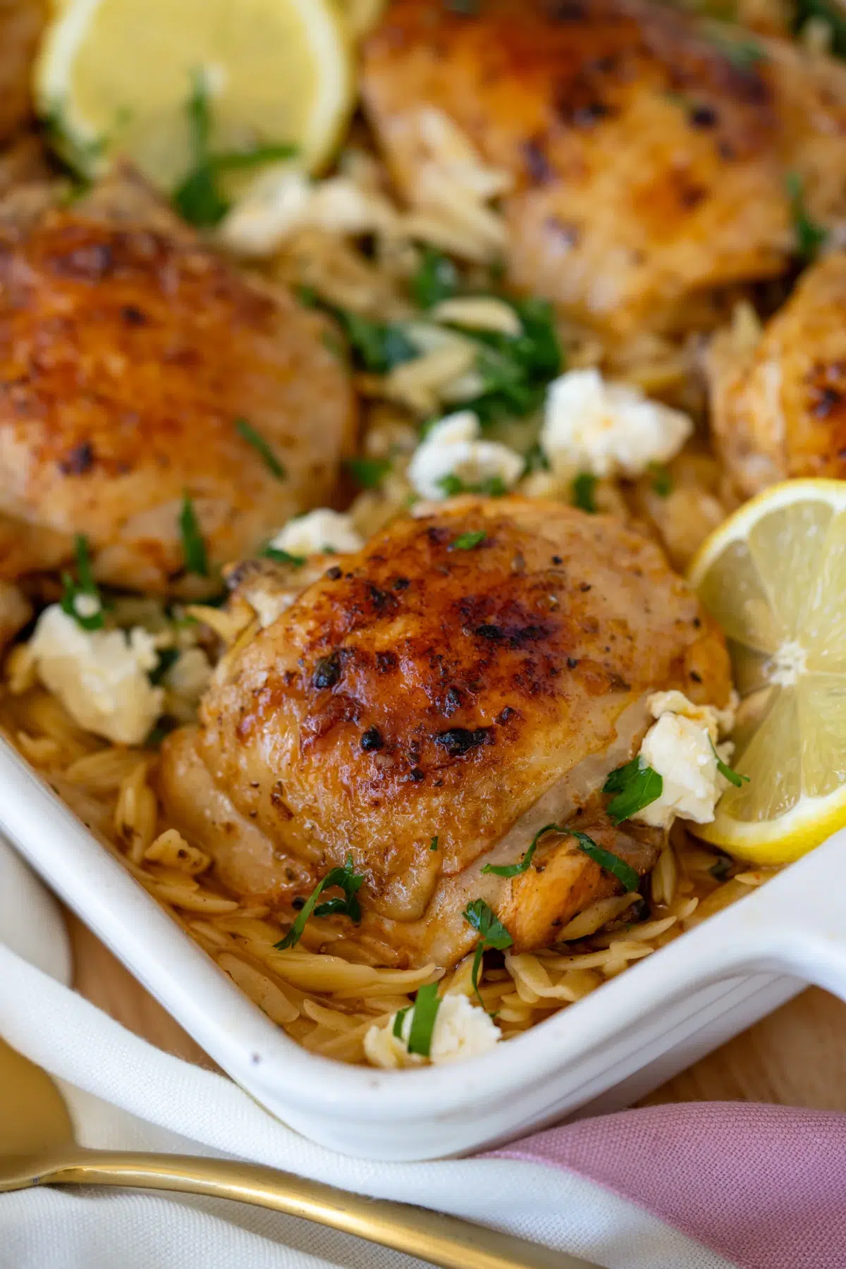 One-pan Greek Chicken and Risoni